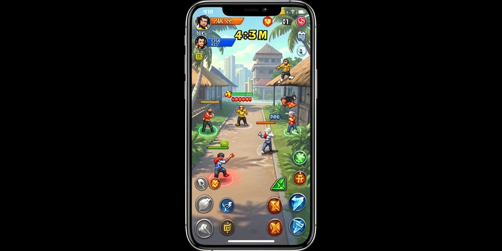 Screenshot dari balapan yang mendebarkan.